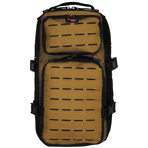 MFH Rucksack Assault Travel Laser Schwarz Coyote Eur