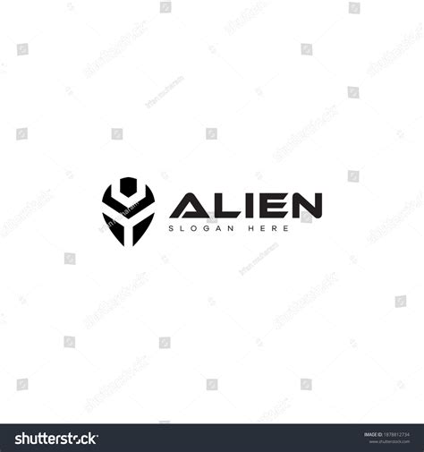 Alien Logo Shaped Like Alien Robot Stock Illustration 1878812734 ...