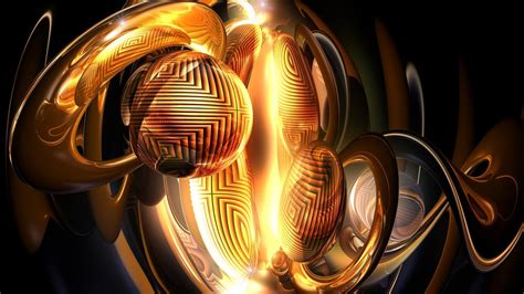 Digital Art Abstract 3D Render Sphere Square Reflection