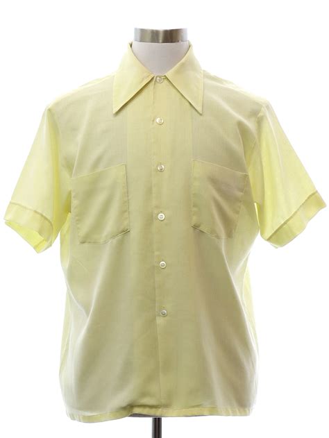 70s Vintage Haband Shirt 70s Haband Mens Soft Yellow Polyester