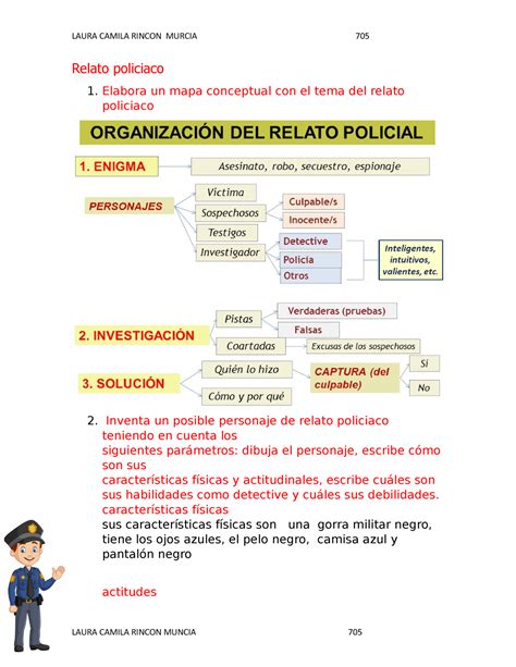 Periodo Espa Ol Guia N Relato Policiaco Elabora Un Mapa