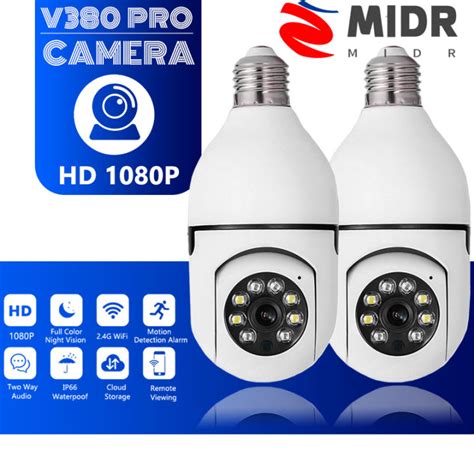 MIDR V380 PRO 100 Original CCTV Camera Connect Cellphone Bulb Indoor