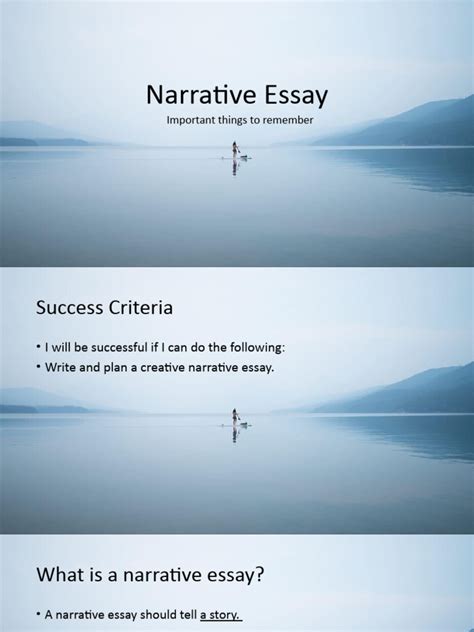 Narrative Essay Important Things To Remember Pdf Essays Human