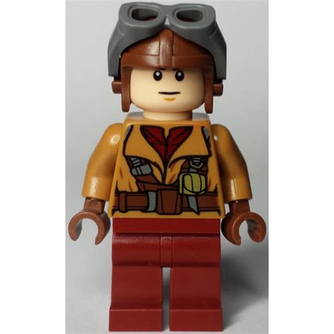 Lego Naboo Fighter Pilot With Medium Dark Flesh Jacket Minifigure