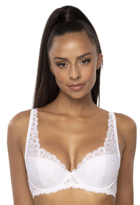 Biustonosz usztywniany biały Natalie Big M G MAT Lingerie Moda Sklep EMPIK