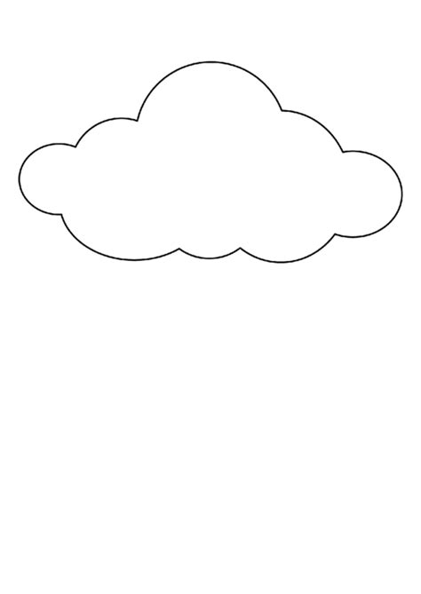 Printable Cloud Pattern Template