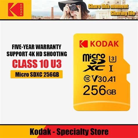 Kodak Cart O De Mem Ria Micro Sd Original Tf Classe 10 16gb 32gb 64gb