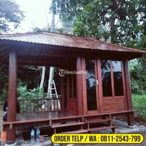 Gazebo Kayu Minimalis 2x4 Meter Dinding Kaca Di Jepara Tribun JualBeli