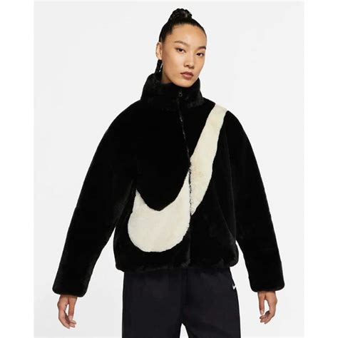 Áo Khoác Nike Sportswear Faux Fur Jacket Black Do3792 010