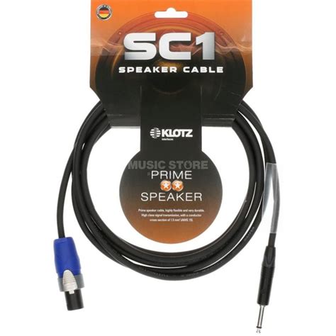 Klotz SC1 SP01SW Speaker Cable Speakon Jack 1m 2x1 5mm² DV247 en GB