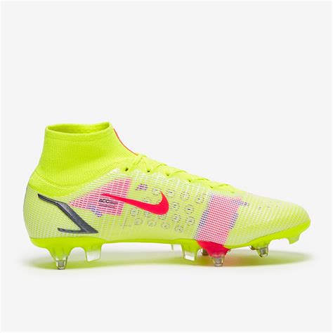 Nike Mercurial Superfly Viii Elite Sg Pro Ac Volt Bright Crimson Black Mens Boots