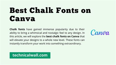 10 Best Chalk Fonts on Canva for Engaging & Creative Designs ...