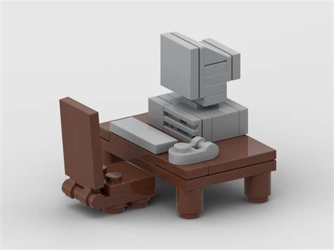 Lego Moc Classic Pc Workstation By Tiboe Rebrickable Build With Lego