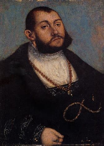 Portrait Of Johann Friedrich Elector Of Saxony By Lucas Cranach The