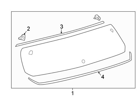 Toyota Corolla IM Liftgate Reveal Molding Lower 7557512470 Toyota