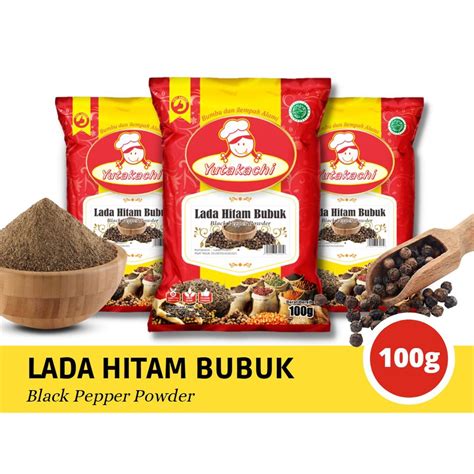 Jual Lada Hitam Bubuk 100 Gram Yutakachi Merica Hitam 100g Ground