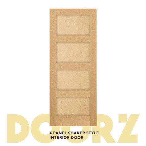 Custom Build 4 Panel Shaker Style Door Solid Mdf The Doorz Shop