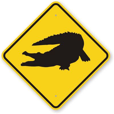 Alligator Area Sign - Highway Traffic Signs, SKU: K-9506-GATOR