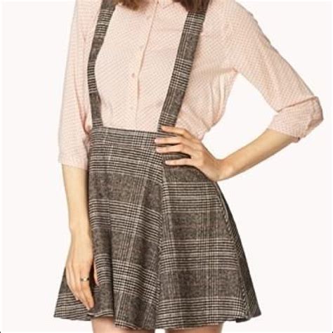 Plaid Suspender Skirt Suspender Skirt Suspenders Outfit Skirts