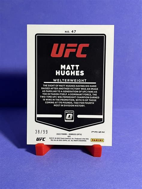 2022 Ufc Donruss Optic Matt Hughes 47 Blue Prizm 99 Ebay