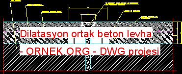 Proje Sitesi Dilatasyon Ortak Beton Levha Autocad Projesi