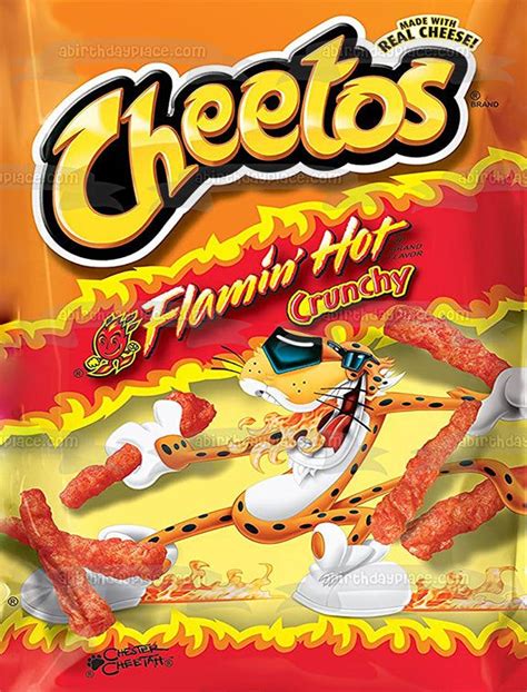 Cheetos Flamin Hot Crunchy Edible Cake Topper Image ABPID52004 Cosas