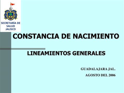 Ppt Constancia De Nacimiento Powerpoint Presentation Free Download