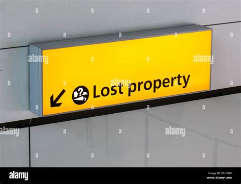 Lost Property Sign, Heathrow Airport Terminal 5, London, England, UK ...