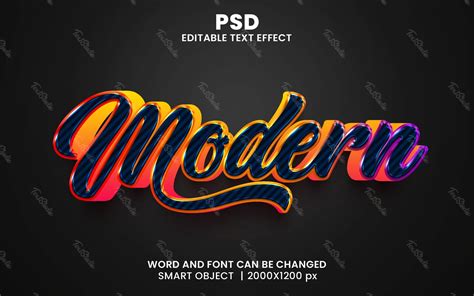 Effet De Texte Moderne En D Fichier Psd Photoshop Premium