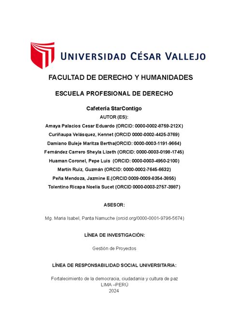 Modelo Ejemplo Informe Facultad De Derecho Y Humanidades Escuela