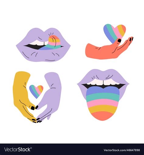 Rainbow Colored Lips