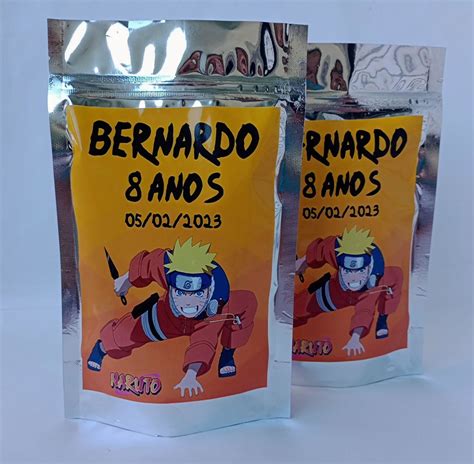 Saquinho Metalizado M Naruto Elo Produtos Especiais