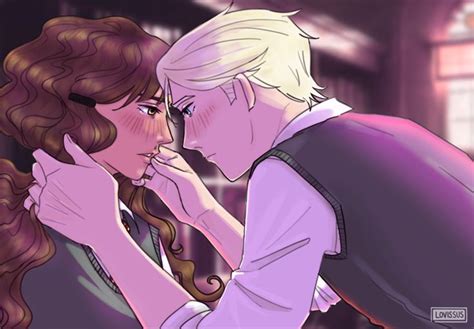 Library Smooches Dramione Fan Art Draco And Hermione Fantasy