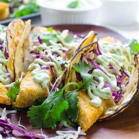 Crispy Baked Fish Tacos | Garlic & Zest