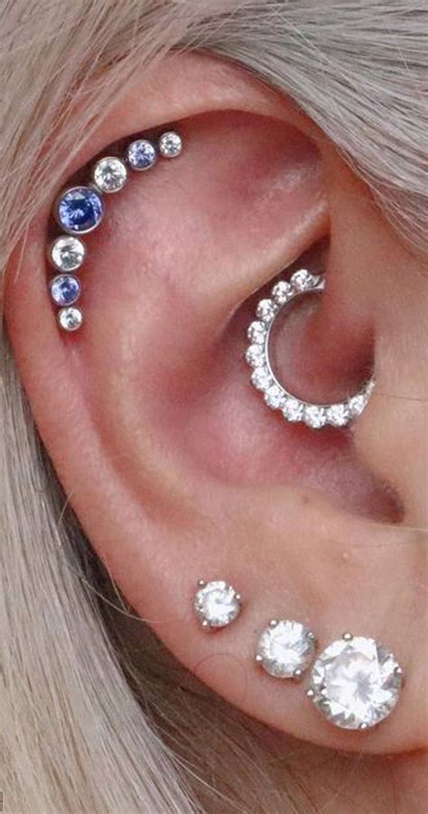 Cute Multiple Ear Piercing Ideas For Women Mybodiart Daith