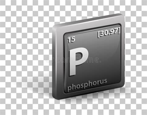 Phosphorus Chemical Element. Chemical Symbol with Atomic Number and Atomic Mass Stock Vector ...