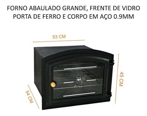 Forno P fogão A Lenha Frente Ferro C vidro Caixote Aço 0 9mm