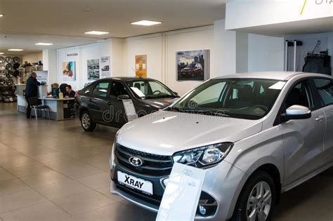 Showroom And Car Lada Of Dealership Gusar Of Factory Avtovaz In