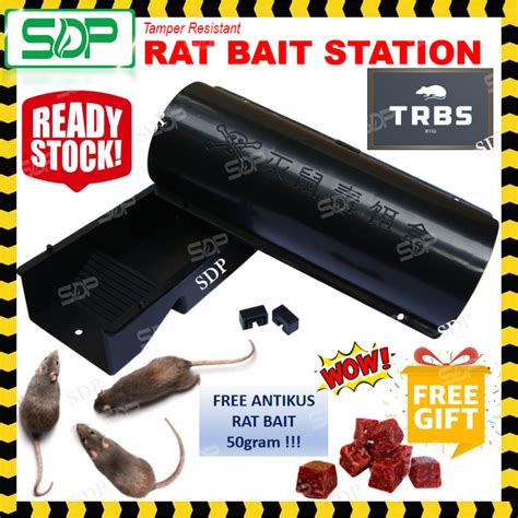 Outdoor Rat Bait Station Kotak Ubat Tikus Trbs Temple Resistant