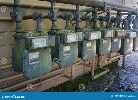 Residential Gas Meters Stock Image Image Of Appliance 153594639