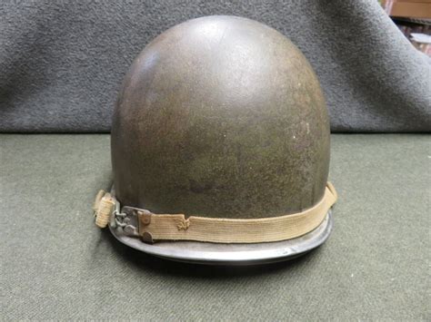 Early Wwii Us M1 Helmet Front Seam Fixed Bales W Inland Liner Ebay