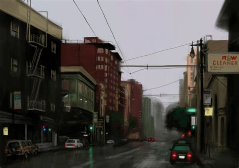 rainy cityscape by jingjer on DeviantArt