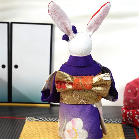 Kimono Bunny Rabbit Doll Japanese Doll Kimono Doll Lucky Etsy