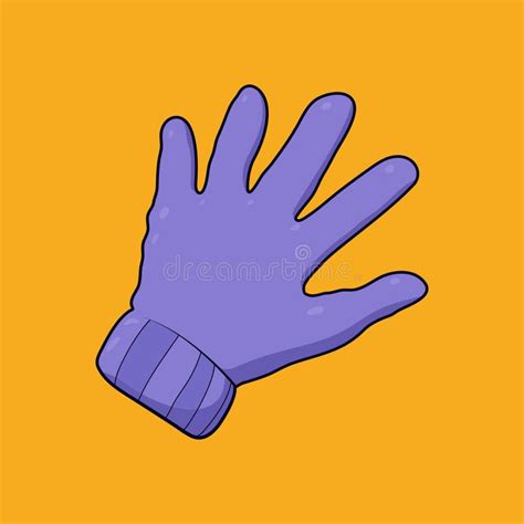 Flat Warm Cold Winter Glove Icon Vector Illustration Stock Vector