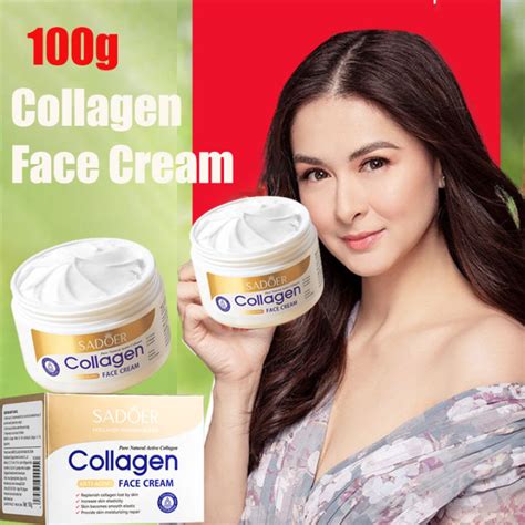 SADOER 100g Collagen Face Cream Day Cream Night Cream Whitening