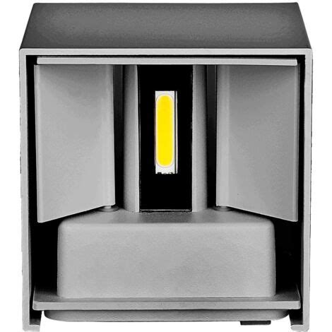 Quadratische LED Wandleuchten Bridgelux IP65 Grau 5W 700