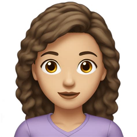 Black Haired Woman With Long Hair Dark Brown Eyes Ai Emoji Generator