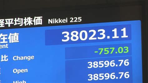 【速報】日経平均株価が一時700円以上値下がり トランプ氏 中国に対する「追加関税を課す」sns投稿でリスク回避の動き Tbs News Dig