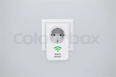 Electrical Smart Socket Energy Efficiency Stock Image Colourbox