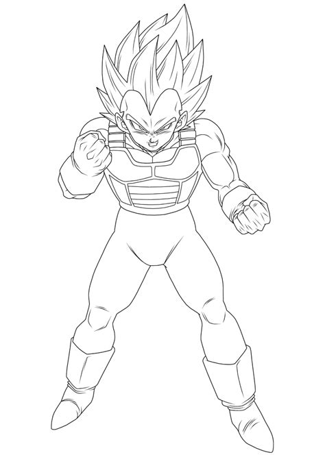 Super Saiyan Vegeta Lineart By Brusselthesaiyan On Deviantart Dbz Drawings Manga Coloring